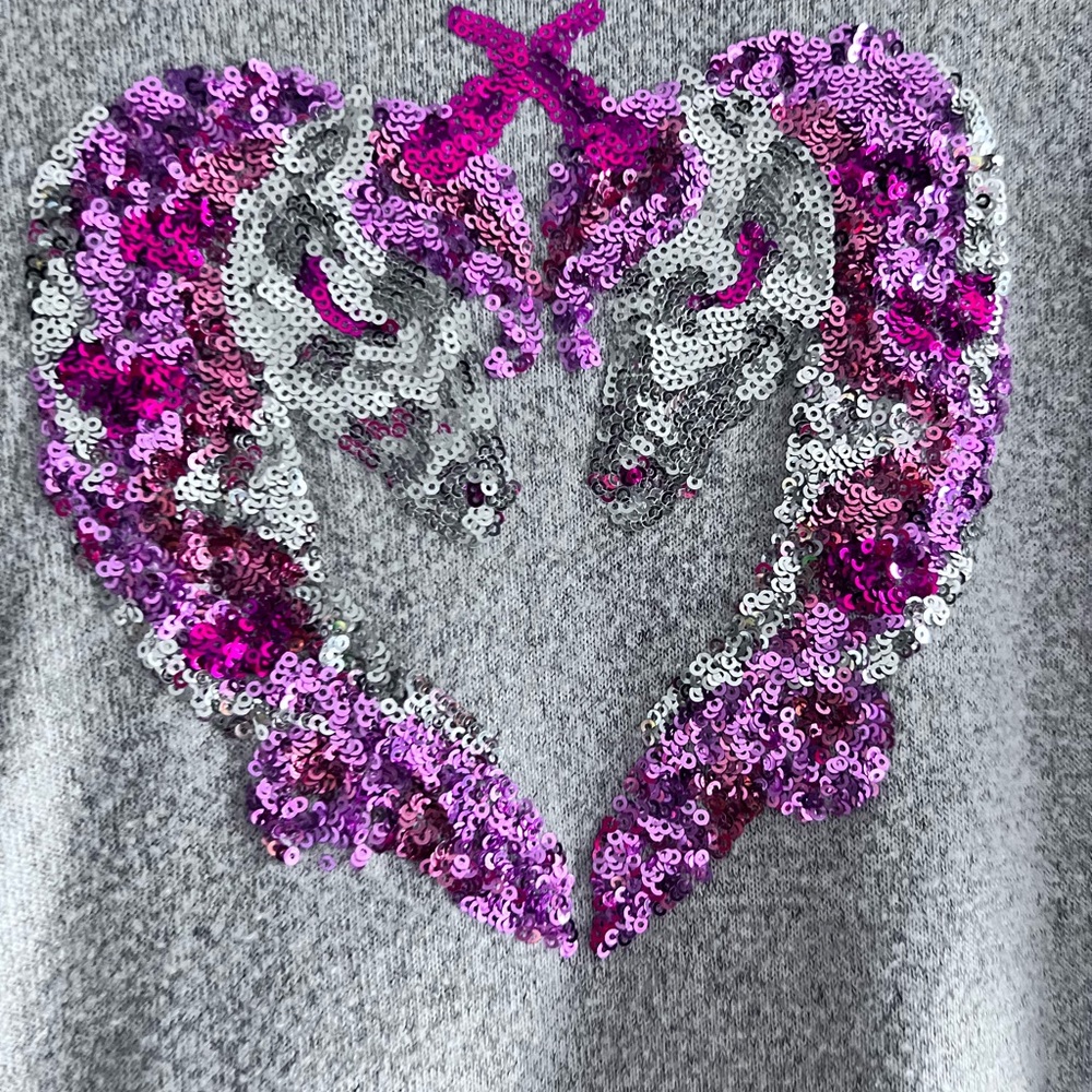 Glitter Unicorn long sleeve sweater